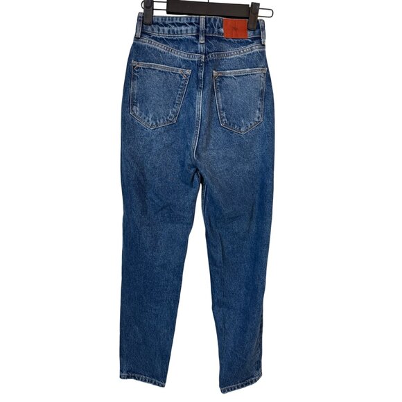 Vintage Zara Size 0 High-Waisted Blue Denim Jeans - Picture 7 of 11